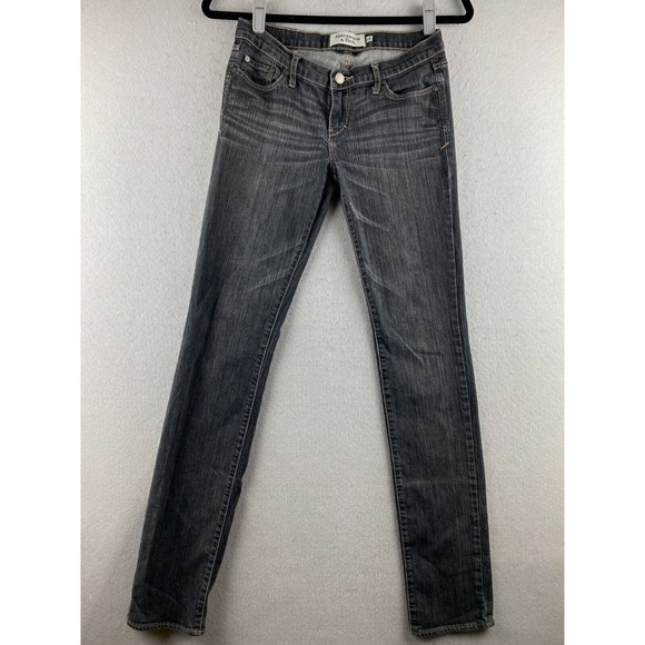 Abercrombie & Fitch Jeans Womens 0 Grey Erin Distressed Denim Stretch Pockets - Picture 1 of 15
